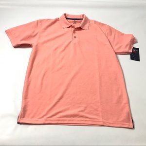 Red Rhino Men's Polo Golf Shirt Size M Salmon Pink